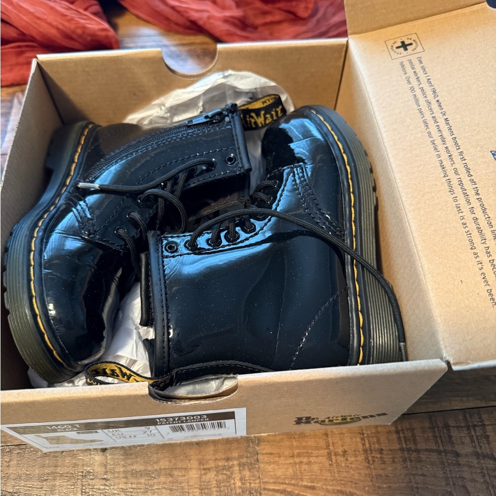 Used Patent Leather Black Dr. Martens Toddler size 10